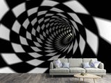 Fototapete Abstrakter Tunnel Black u0026 White - SoiréeArts