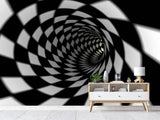 Fototapete Abstrakter Tunnel Black u0026 White - SoiréeArts