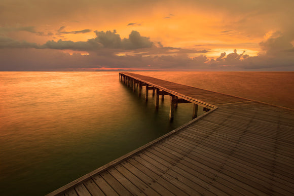 Fototapete Der Steg am Meer