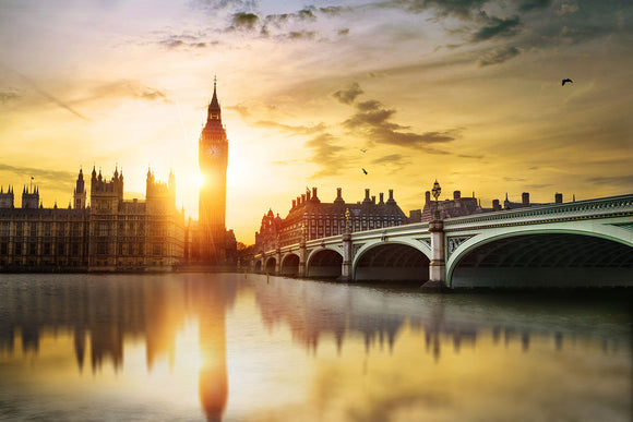 Fototapete Skyline Big Ben im Sonnenuntergang