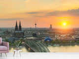 Fototapete Skyline Köln bei Sonnenuntergang - SoiréeArts