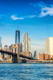 Fototapete Skyline New York and Brooklyn Bridge