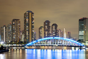 Fototapete Skyline Tokio in der Nacht