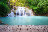 Fototapete Terrasse am Wasserfall