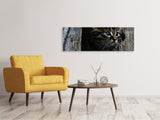 Leinwandbild Panorama Katzen Kind - SoiréeArts