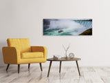 Leinwandbild Panorama Action am Wasserfall - SoiréeArts