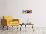 Leinwandbild Panorama Mosaik Wand - SoiréeArts