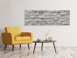 Leinwandbild Panorama Steinwand Design - SoiréeArts
