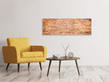 Leinwandbild Panorama Wand aus Steinen - SoiréeArts