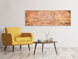 Leinwandbild Panorama Wand aus Steinen - SoiréeArts
