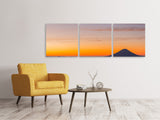 Panorama Leinwandbild 3-teilig Fujisan bei Sonnenuntergang - SoiréeArts