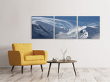 Panorama Leinwandbild 3-teilig Schnee Landschaft - SoiréeArts