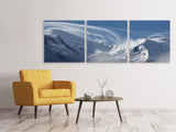 Panorama Leinwandbild 3-teilig Schnee Landschaft - SoiréeArts