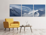 Panorama Leinwandbild 3-teilig Schnee Landschaft - SoiréeArts