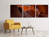 Panorama Leinwandbild 3-teilig Fantastischer Antelope canyon - SoiréeArts