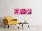 Panorama Leinwandbild 3-teilig Rosen Makro - SoiréeArts