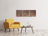 Panorama Leinwandbild 3-teilig Brick Wall - SoiréeArts