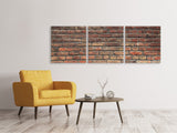 Panorama Leinwandbild 3-teilig Brick Wall - SoiréeArts