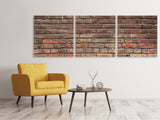 Panorama Leinwandbild 3-teilig Brick Wall - SoiréeArts