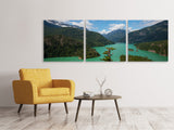 Panorama Leinwandbild 3-teilig Diablo Bergsee - SoiréeArts