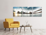 Panorama Leinwandbild 3-teilig Brooklyn Bridge From The Other Side - SoiréeArts