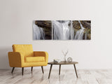 Panorama Leinwandbild 3-teilig Wasserfall XXL - SoiréeArts