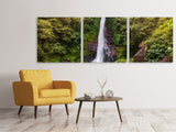 Panorama Leinwandbild 3-teilig Wasserfall Bali - SoiréeArts