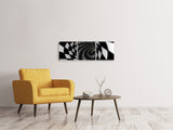 Panorama Leinwandbild 3-teilig Abstrakter Tunnel Black u0026 White - SoiréeArts