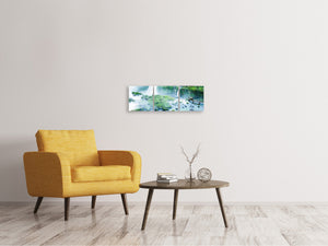 Panorama Leinwandbild 3-teilig Wasserfälle