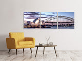 Panorama Leinwandbild 3-teilig Skyline Sydney Opera House - SoiréeArts