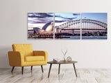 Panorama Leinwandbild 3-teilig Skyline Sydney Opera House - SoiréeArts