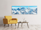 Panorama Leinwandbild 3-teilig Alpenpanorama - SoiréeArts