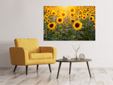 Leinwandbild Sonnenblumen Feld - SoiréeArts