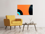 Leinwandbild Retro Schallplatten Motiv - SoiréeArts