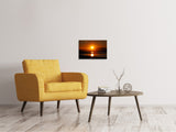 Leinwandbild Traumhafter Sonnenuntergang am Strand - SoiréeArts