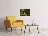 Leinwandbild Kleiner Wasserfall im Wald - SoiréeArts