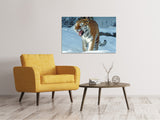 Leinwandbild Tiger im Schnee - SoiréeArts