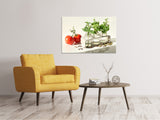 Leinwandbild Tomaten und Kräuter - SoiréeArts