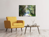 Leinwandbild Sonniger Waldweg - SoiréeArts