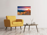 Leinwandbild Sonnenuntergang in den Alpen - SoiréeArts