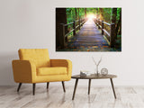 Leinwandbild Die Brücke im Wald - SoiréeArts