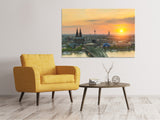 Leinwandbild Skyline Köln bei Sonnenuntergang - SoiréeArts