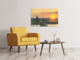 Leinwandbild Skyline Köln bei Sonnenuntergang - SoiréeArts