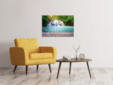 Leinwandbild Terrasse am Wasserfall - SoiréeArts