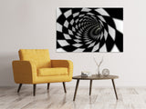 Leinwandbild Abstrakter Tunnel Black u0026 White - SoiréeArts