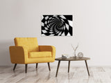 Leinwandbild Abstrakter Tunnel Black u0026 White - SoiréeArts