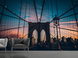 Fototapete Brooklyn Bridge im Abendlicht - SoiréeArts