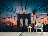 Fototapete Brooklyn Bridge im Abendlicht - SoiréeArts