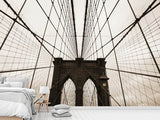 Fototapete Brooklyn Bridge mit Wolken - SoiréeArts