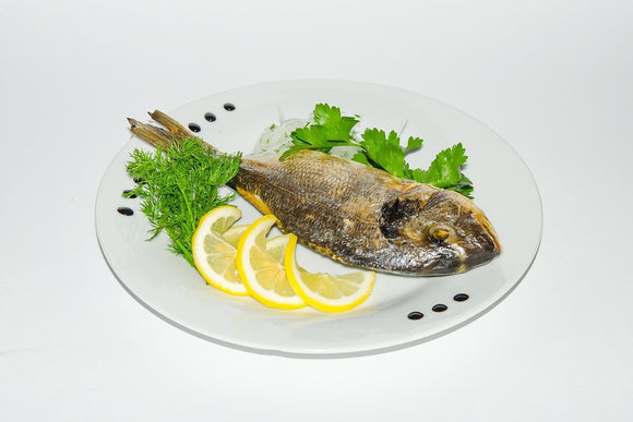 Fototapete Gegrillter Fisch